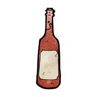 cartoon wine bottle N36