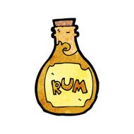 Cartoon Rum Bottle N20