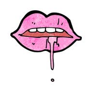 drooling mouth cartoon