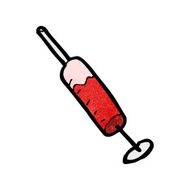 cartoon blood in syringe N2