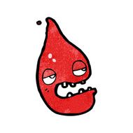 Cartoon Blood Drop N23