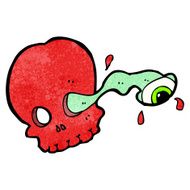 cartoon gross skull N23
