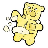 cartoon torn teddy bear N5