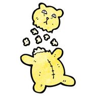 cartoon torn teddy bear N7