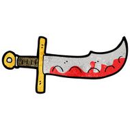 cartoon bloody sword N35