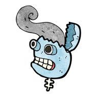 cartoon robot head N113