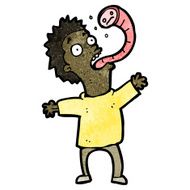 cartoon man with parasitic worm N2