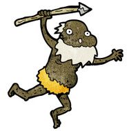 cartoon old tribal man N2
