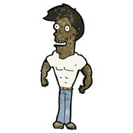 cartoon proud muscular man N3