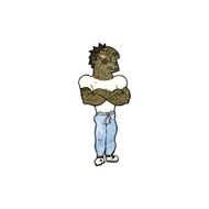 cartoon proud muscular man N4