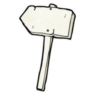 Cartoon Sign Post N104