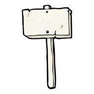 Cartoon Sign Post N105