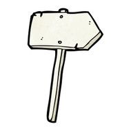 Cartoon Sign Post N106