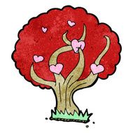 cartoon tree with hearts N2
