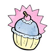cartoon cupcake N215
