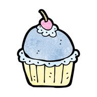 cartoon cupcake N217