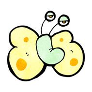 funny cartoon butterfly N24