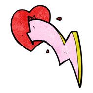 cartoon lightning bolt heart N2