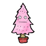 cartoon pink tree N9