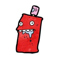 drooling spraycan cartoon N2