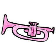 cartoon pink trumpet N2