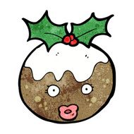 christmas pudding cartoon character N11