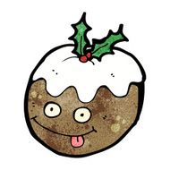 christmas pudding cartoon character N12