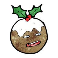 christmas pudding cartoon character N14