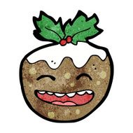 christmas pudding cartoon character N17