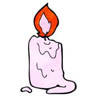 cartoon pink candle N4