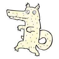cartoon white wolf N2
