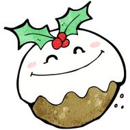 cartoon christmas pudding N31