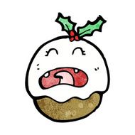 cartoon christmas pudding N33