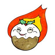 cartoon christmas pudding N35