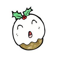 cartoon christmas pudding N37