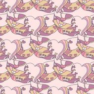 Seamless abstract pattern with hearts