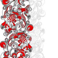 Seamless wave hand drawn pattern Abstract background N5