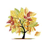 Autumn tree for your design
