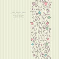 Hand floral greeting card vector
