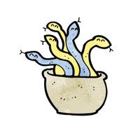 cartoon basket of snakes N3