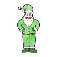 cartoon santa claus in green N2
