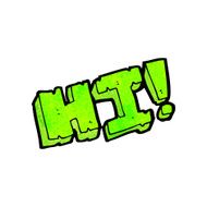 cartoon hi! symbol N2