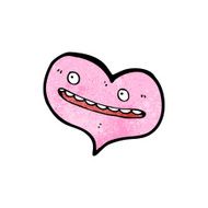 cartoon grinning heart N2