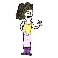 cartoon stressed woman N12