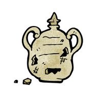 cracked old pot cartoon N3