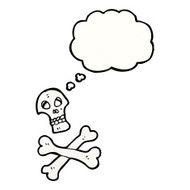 cartoon graffiti style skull and crossbones N3
