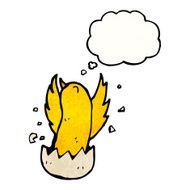 hatching chick with thought bubble N5