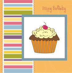 Birthday cupcake N14