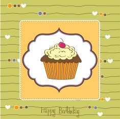 Birthday cupcake N16