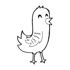 cartoon happy bird N46